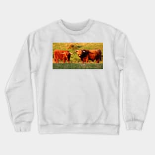 Highland Cows in the Sun Crewneck Sweatshirt